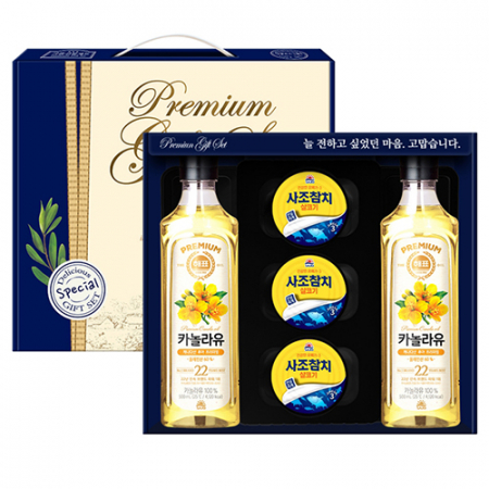 프리미엄 선물세트 기쁨3호(해표카놀라유500mlx2병+사조참치85gx3캔) #2