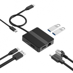 아이노트 7 in 1 C타입 멀티허브 Pro(랜포트 지원) CH70P