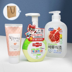 참그린 친환경 주방세제 랩신핸드워시 과일나라 핸드크림 3종