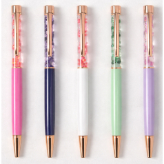 프리미엄 크리스탈 유성 메탈 볼펜 5컬러