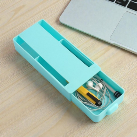 접착식 히든 수납서랍 책상용(스카이) #3