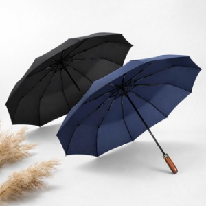 나무손잡이 3단 10K 자동우산 AD15