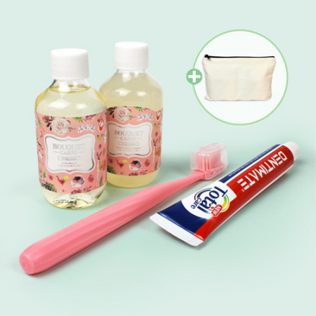 부케가르니 샴푸+바디워시+미세모 칫솔+덴티메이트 치약+지퍼파우치 #2