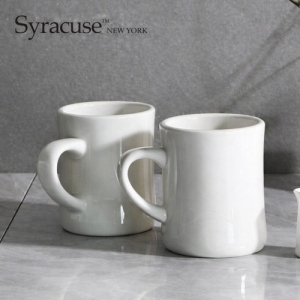 시라쿠스 뉴욕 킹스인 화이트 오목머그 400