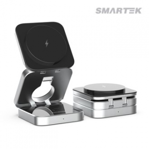 스마텍 ST-W30 3IN1 접이식 맥세이프 무선 충전 거치대