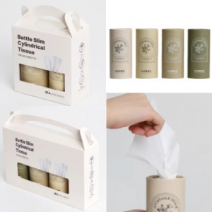 원형휴지통 티슈케이스 휴지 답례품 차휴지 기념품