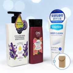 LG생활건강 바디로션 400ml+온더바디 바디워시+애경 바세린 클렌징폼