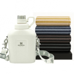 스탠리 캔틴 수통 1L+송월고급핸드타올세트