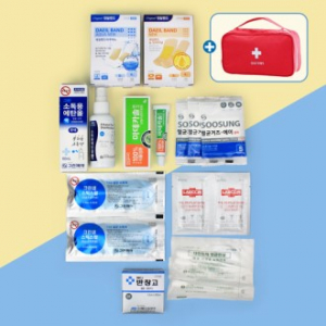 마데카솔연고 정품대일밴드 아쿠아밴드 소독 스프레이 구급세트15종