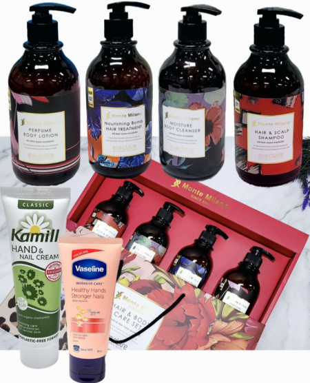 골프명품4종 500ml(헤어샴푸+린스+바디워시)+바세린 or 카밀 핸드크림 선물세트 #3