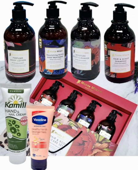 골프명품4종 500ml(헤어샴푸+린스+바디워시)+바세린 or 카밀 핸드크림 선물세트 #2