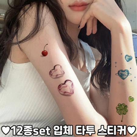 12종 입체 3D 타투 스티커 #2
