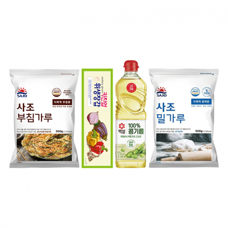 사조 정성 가득한 고귀한 선물 4종 (부침가루+밀가루+콩기름+위생장갑) #4