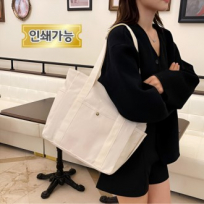 앞포켓 캔버스에코백 포켓에코백 캔버스가방 수납에코백 데일리에코백 심플에코백