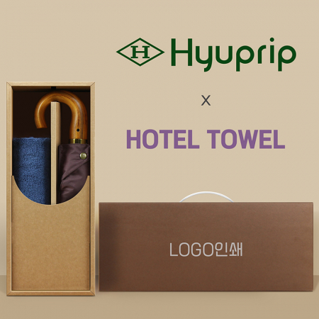 협립 3단60 곡자 슈퍼 엔티크 초고밀도 완전자동 우양산 +코마40수180호텔타월-세트 #2