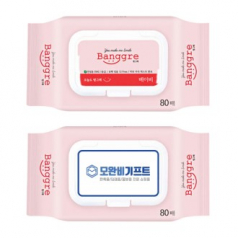 방그레 물티슈 베이비 1팩(80매입) 캡형