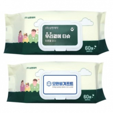 우리곁에 엠보싱 물티슈 대형 1팩(60매입) 캡형