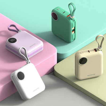 초미니  LED 잔량확인 10000mAh 보조배터리 케이블 일체형 EM-80 #2