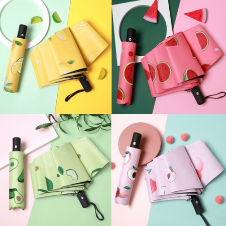 과일3단우산 과일양산 3단우산 미니양산 휴대용양산 패턴양산 미니우산 #2