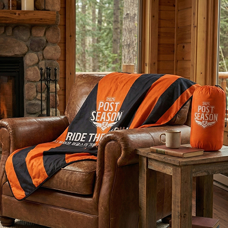 주문제작형 DTP전사 패딩담요+파우치 SET #5