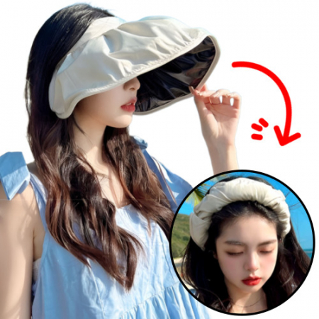 머리띠 변신 돌돌이썬캡 휴대용썬캡 접이식썬캡 작업모자 야외활동모자 썬캡모자 #3
