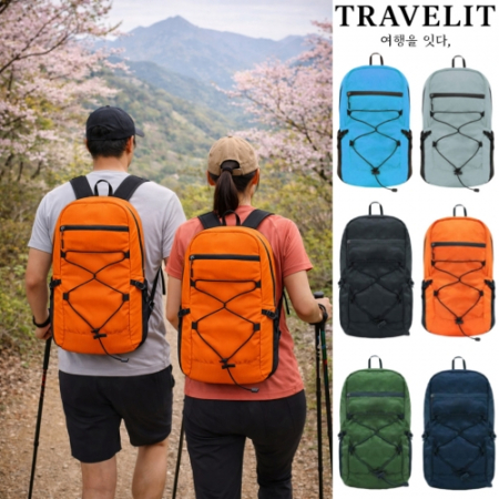 트래블잇 프리미엄 에어 폴딩백팩 PAB-02 초경량 등산가방-오렌지 #2