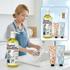 부케가르니 프리미엄 주방세제 750ml + 부케가르니 핸드크림 2개 + 끈케이스