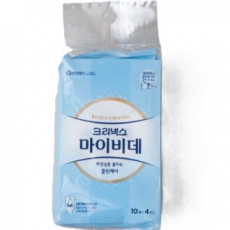 마이비데 클린케어 물티슈 10매*4입(opp번들)유한킴벌리 크리넥스