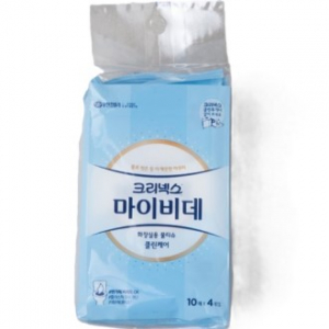 마이비데 클린케어 물티슈 10매*4입(opp번들)유한킴벌리 크리넥스