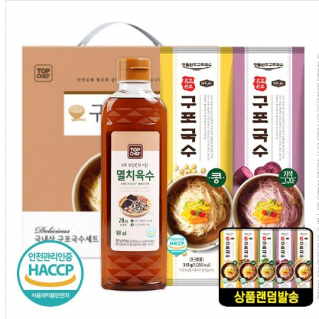 탑셰프 멸치육수410ml 구포국수(랜덤발송)2P(3종) UB #2