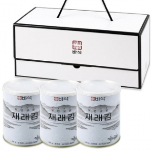명품명장 바삭 두번구운 재래김세트(캔김)3캔