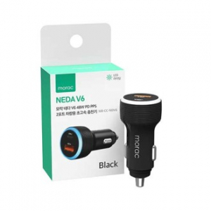 모락 네다 V6 48W PD PPS2포트 차량용 고속 충전기