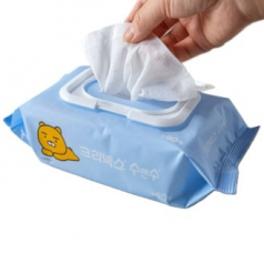 크리넥스 카카오 수앤수 실키 라이언 캡형 80매 실키 부드럽게 잘닦이는 유한킴벌리