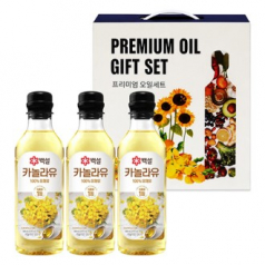 백설 프리미엄 오일세트 3P(카놀라유500mlx3개)