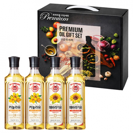 해표 프리미엄 오일세트 4P(카놀라유500mlx2P+해바라기유500mlx2P) #3