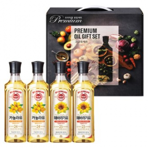 해표 프리미엄 오일세트 4P(카놀라유500mlx2P+해바라기유500mlx2P)