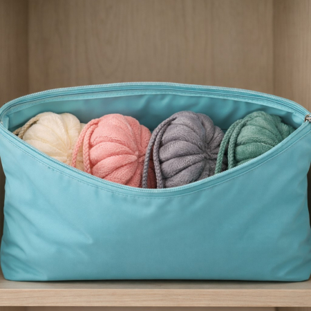 트래블잇 여행준비C세트 2종(컬러풀 파우치大형+샤워볼) #4