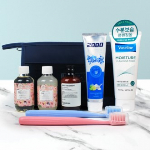 부케가르니 샴푸+바디워시+트리트먼트+2080 퓨어치약 여행용 7종세트