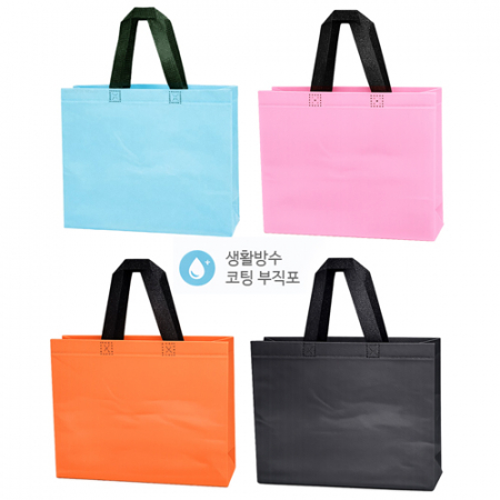 [코팅부직포 가방-중]부직포가방 장바구니 보조가방 시장가방 쇼핑백 30x26x10 #2