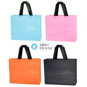 [코팅부직포 가방-중]부직포가방 장바구니 보조가방 시장가방 쇼핑백 30x26x10