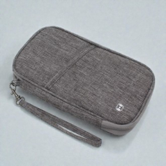 RFID 차단 여행용 여권지갑 그레이