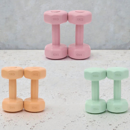 파스텔 육각 아령세트 1kg // 색상선택 #2