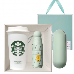 스타벅스 리유저블 핫컵 473ml + 5단 양우산 우산 선물세트