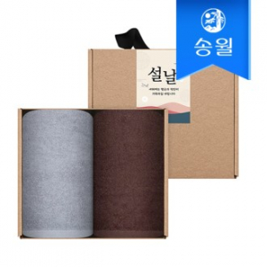 송월타월 명절 설날 새해 신년  핸드타올 크라프트세트(항균고리2p+스티커)