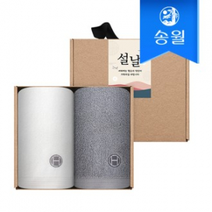 송월타월 명절 설날 새해 신년 핸드타올 크라프트세트(클래식핸드2p+스티커)