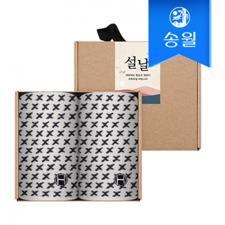 송월타월 명절 설날 새해 신년  핸드타올 크라프트세트(엑스고리2p+스티커) #2