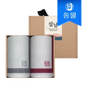 송월타월 명절 설날 새해 신년  핸드타올 크라프트세트(스윗홈고리2p+스티커)