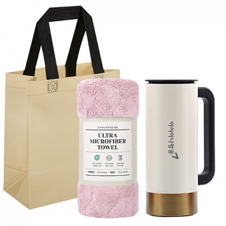 비틀즈 진공 텀블러 + 타올 선물세트 #2