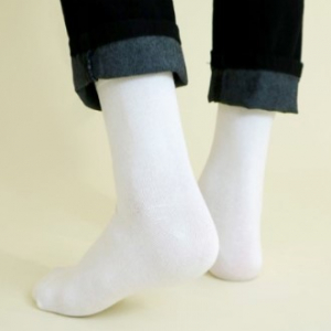 국산양말 남성 무지 중목 양말