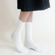 국산양말 여성 2올 무지 장목 양말